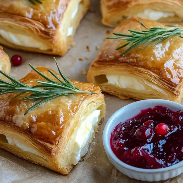 Blätterteig-Häppchen mit Camembert
