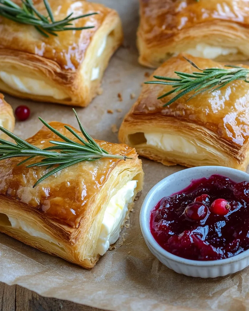 Blätterteig-Häppchen mit Camembert