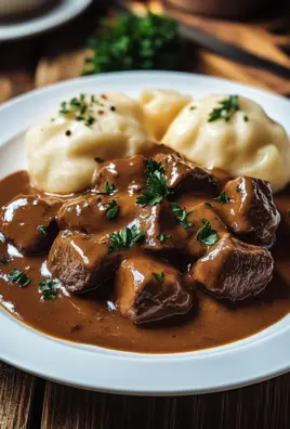 Butterzartes Rahmgulasch mit Serviettenknödel 26 Butterzartes Rahmgulasch mit Serviettenknödel