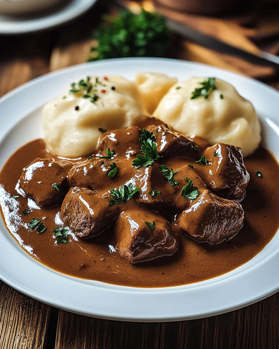 Butterzartes Rahmgulasch mit Serviettenknödel 19 Butterzartes Rahmgulasch mit Serviettenknödel