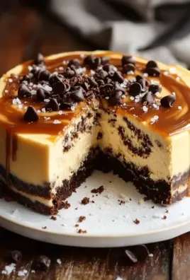 Cookie Dough Cheesecake mit Salted Caramel Swirl 28 Cookie Dough Cheesecake mit Salted Caramel Swirl