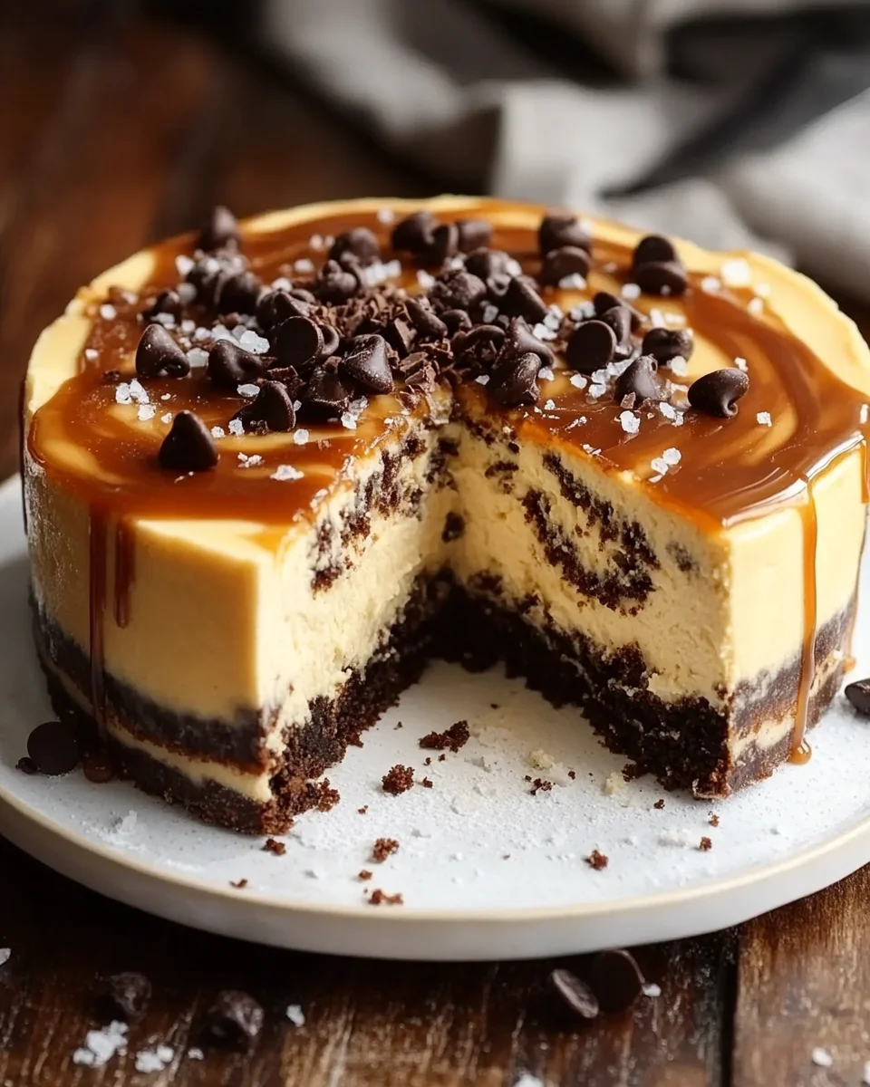 Cookie Dough Cheesecake mit Salted Caramel Swirl 31 Cookie Dough Cheesecake mit Salted Caramel Swirl