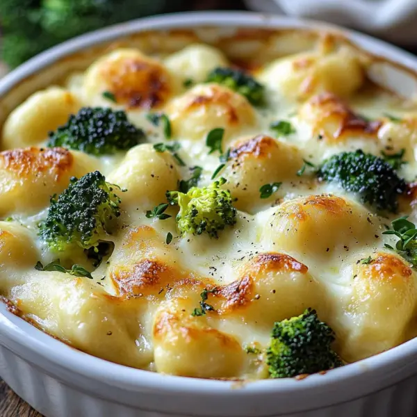 Cremiger Gnocchi Brokkoli-Auflauf