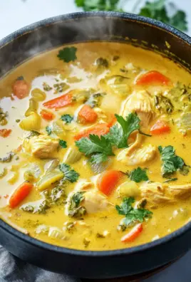 Currysuppe mit Hähnchen