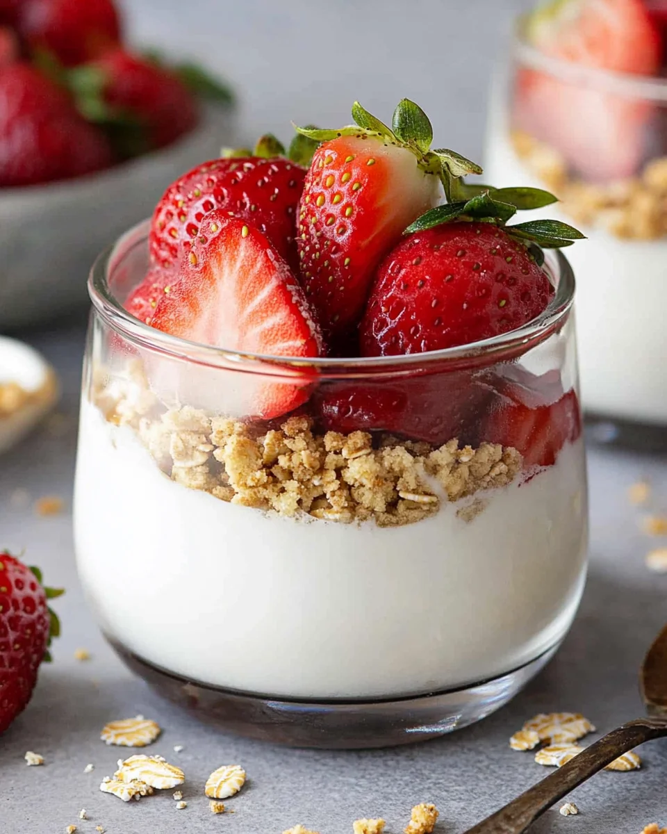 Erdbeer-Dessert im Glas mit Joghurt 15 Erdbeer-Dessert