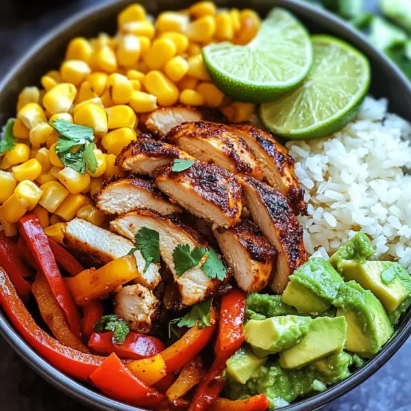 Fajita-Huhn-Burrito-Schüssel