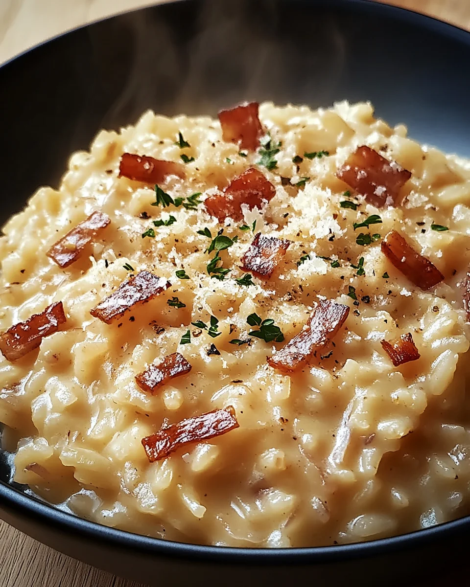 Französisches Zwiebel und Speck Risotto 21 Französisches