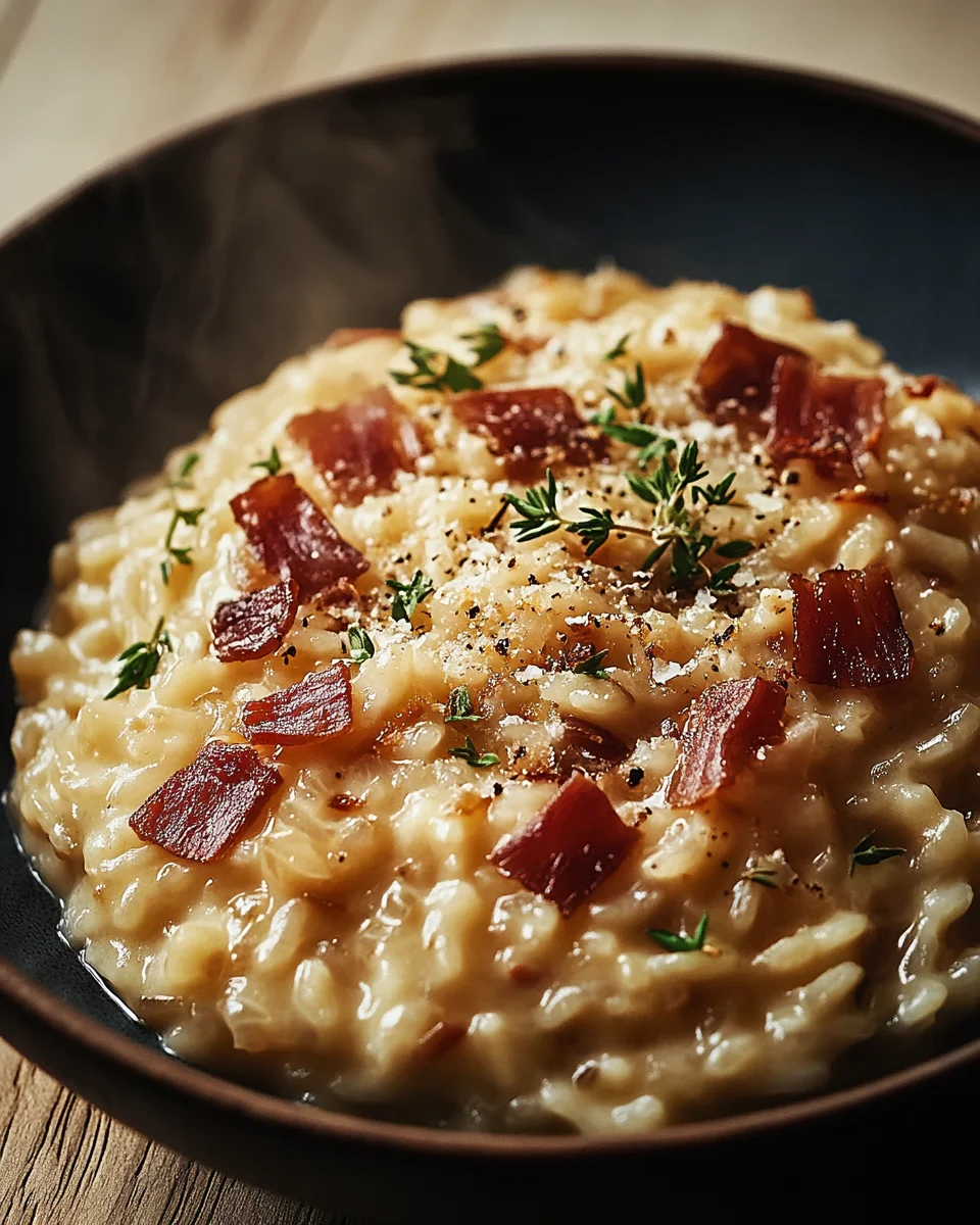 Französisches Zwiebel und Speck Risotto 23 Französisches Zwiebel und Speck Risotto