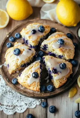 Fruchtige Blaubeer-Scones mit Zitronenguss 20 Fruchtige Blaubeer-Scones mit Zitronenguss