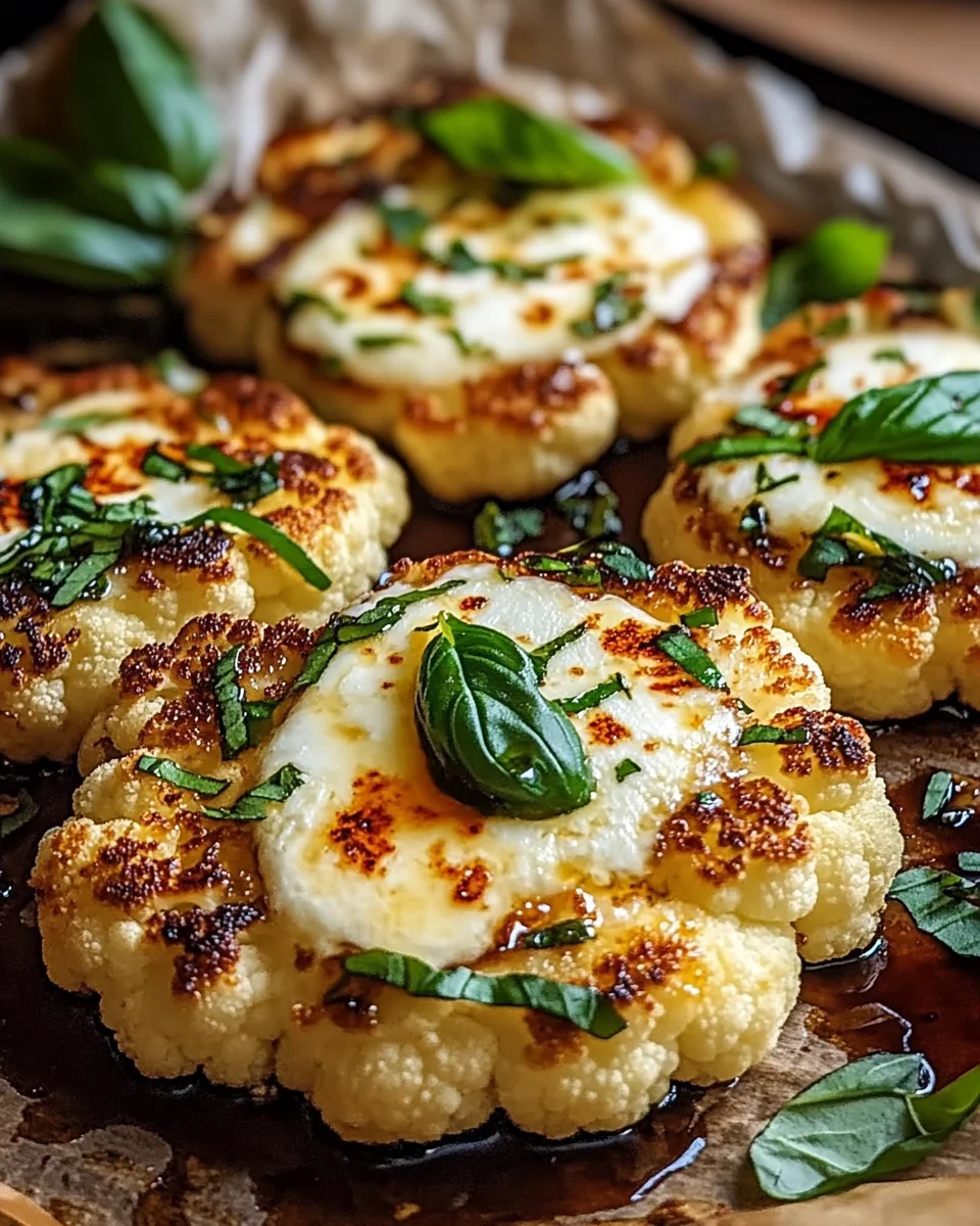 Gebackene Mozzarella-Blumenkohlsteaks