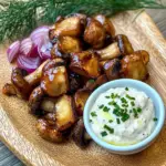 Gebratene Champignons mit KnoblauchdipGebratene Champignons mit Knoblauchdip