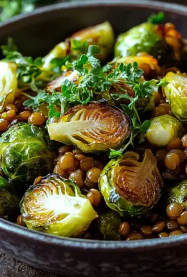 Gebratener Rosenkohl mit Berglinsen