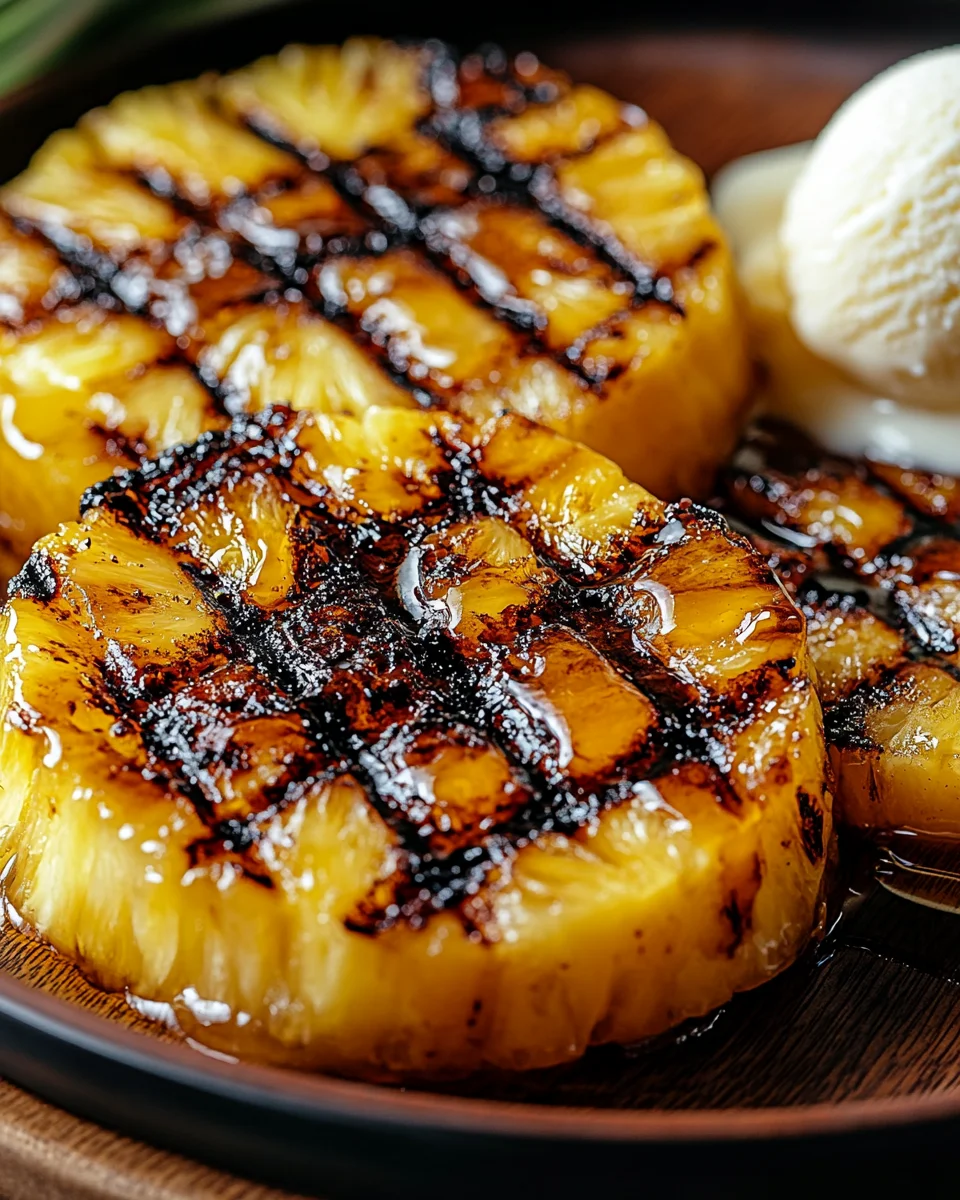 Gegrillte Ananas mit Honig & Zimt 18 Gegrillte