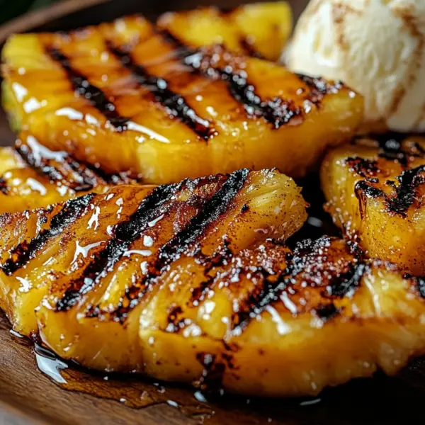 Gegrillte Ananas mit Honig & Zimt