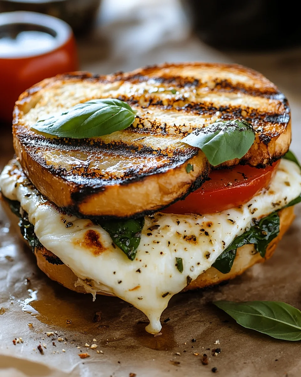 Gegrilltes Mozzarella-Sandwich 24 Gegrilltes