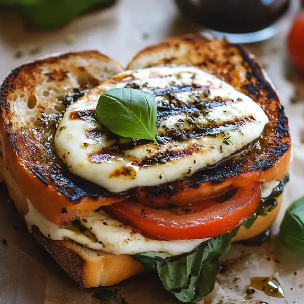 Gegrilltes Mozzarella-Sandwich