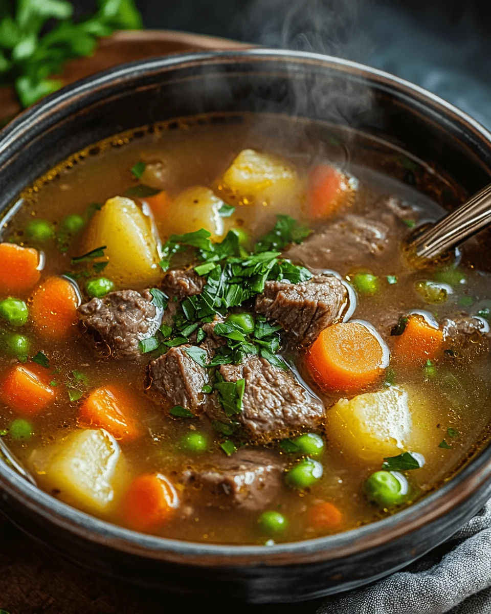 Gemüse Rindfleisch Suppe 20 Gemüse