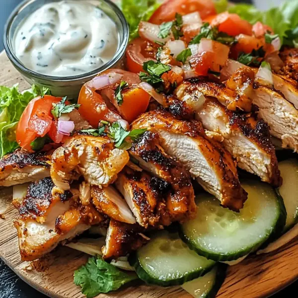 Geröstetes Hähnchen Shawarma Gyros