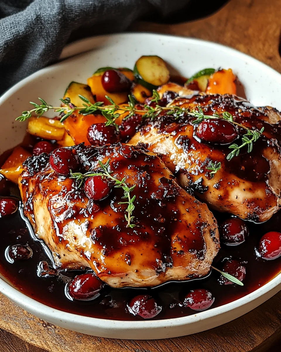 Hähnchen mit Preiselbeer-Balsamico-Glasur 21 Hähnchen