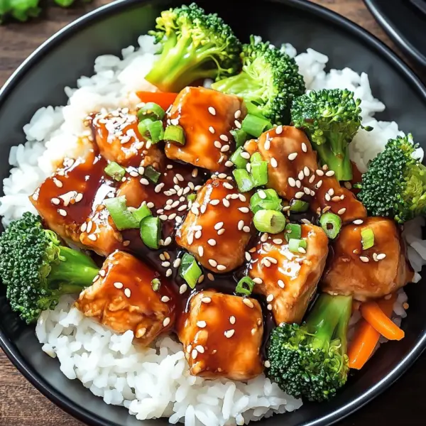 Hähnchen-Teriyaki mit Brokkoli und Reis