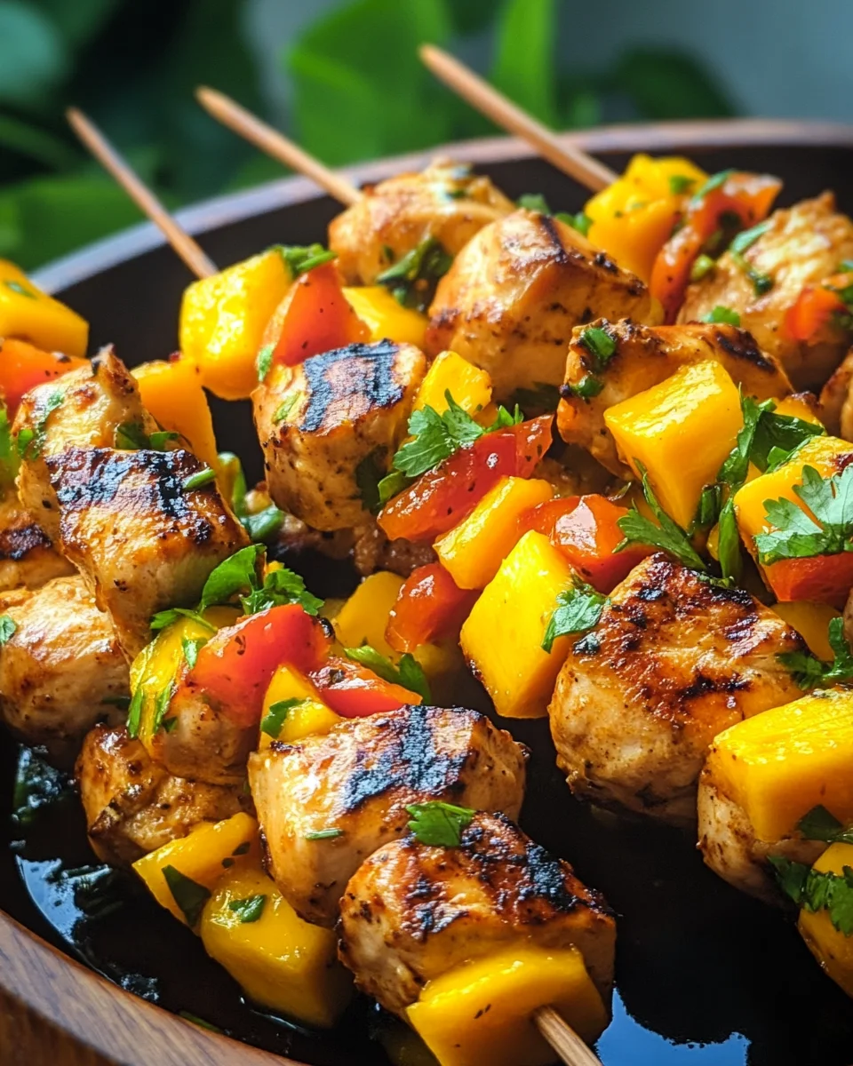 Karibische Hähnchenspieße mit Mango-Salsa 17 Karibische