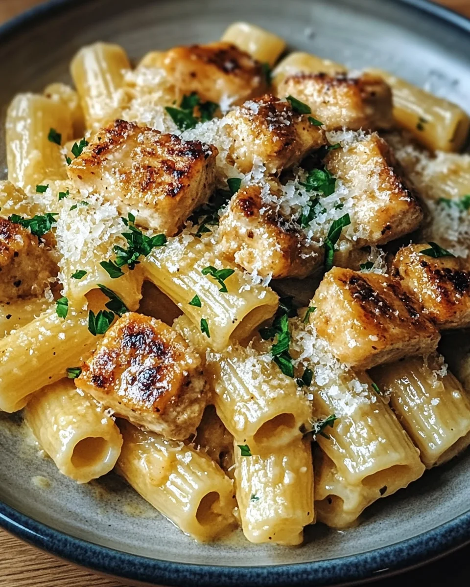 Knoblauchbutter-Hähnchen mit Rigatoni und Parmesan 20 Knoblauchbutter-Hähnchen