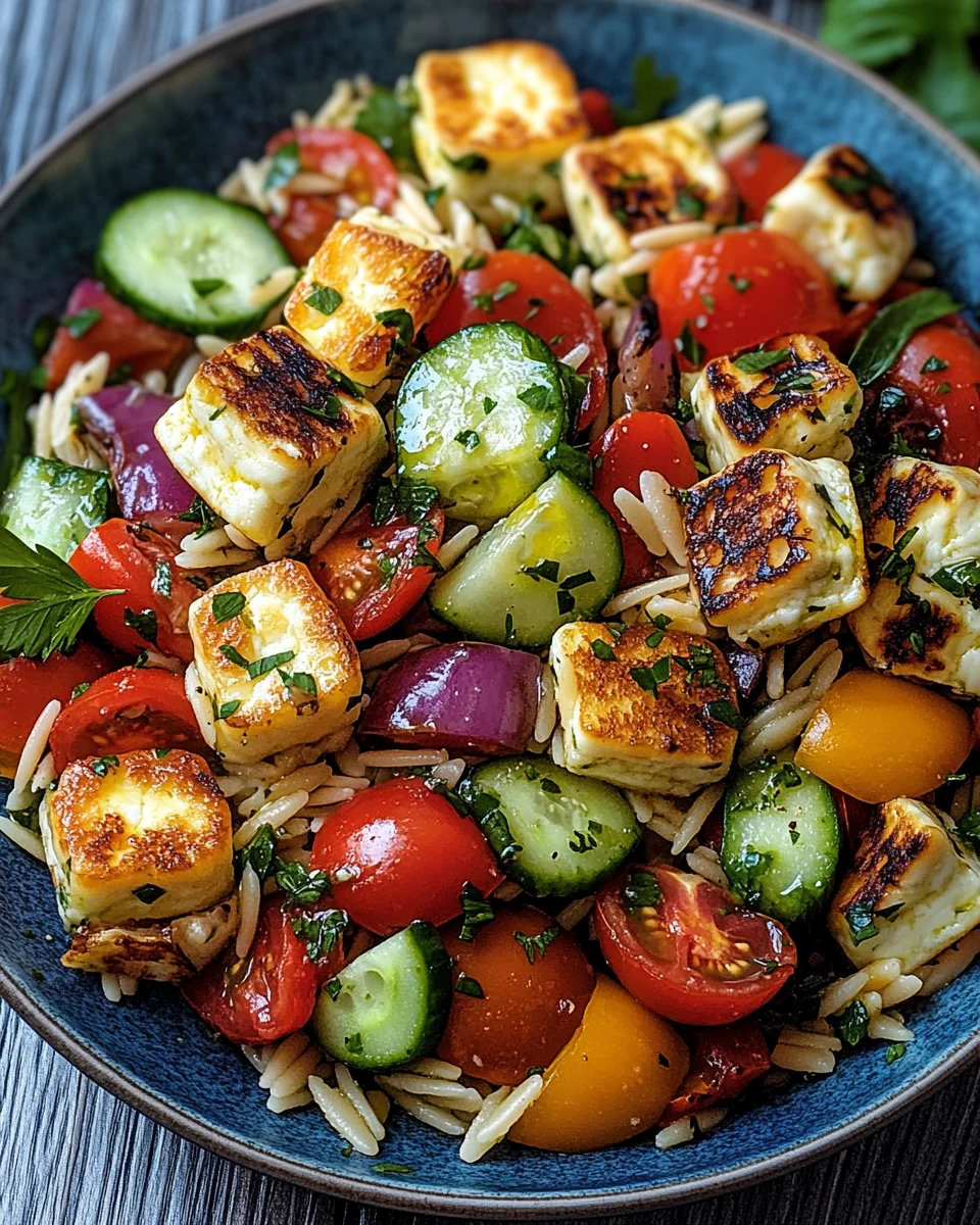Kritharaki-Salat mit Halloumi-Croutons 21 Kritharaki-Salat