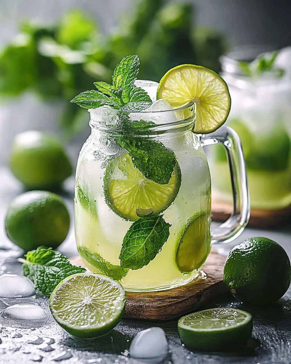 Limetten-Limonade mit Minze 18 Limetten-Limonade