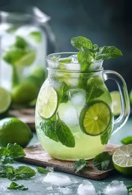Limetten-Limonade mit Minze 20 Limetten-Limonade mit Minze