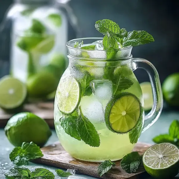 Limetten-Limonade mit Minze