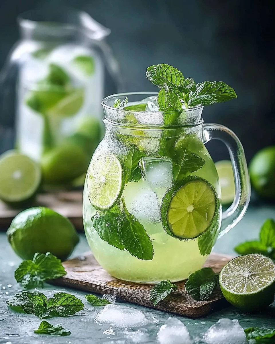 Limetten-Limonade mit Minze
