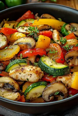 Low-Carb Gemüsepfanne mit Geflügel