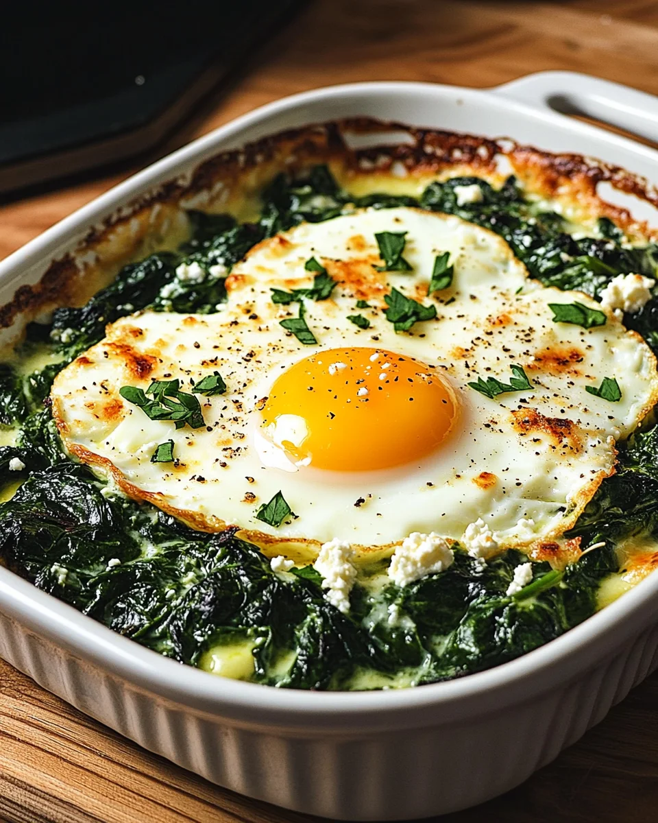 Low Carb Spinat-Auflauf mit Feta und Ei 15 Low