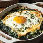 Low Carb Spinat-Auflauf mit Feta und Ei