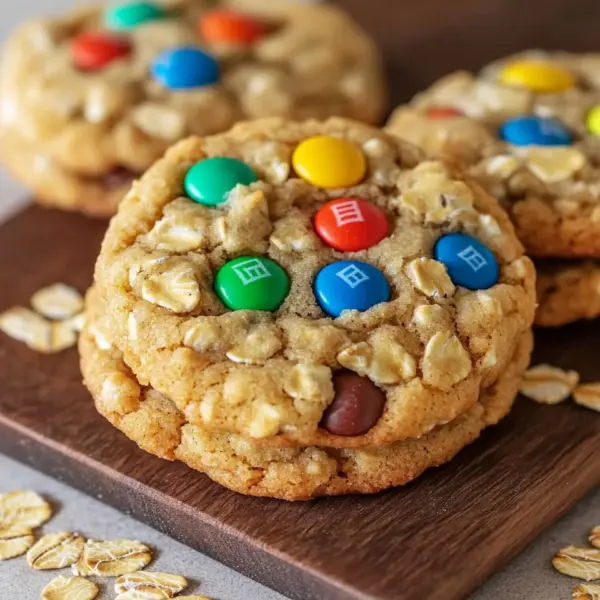 M&M-Cookies mit Haferflocken
