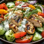Mediterrane K&ouml;stlichkeit Tzatziki H&auml;hnchensalat