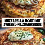 Mozzarella Rösti mit Zwiebel-Pilzrahmsoße 16 Pinterest Hidden Image