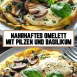 Nahrhaftes Omelett mit Pilzen und Basilikum 16 Pinterest Hidden Image