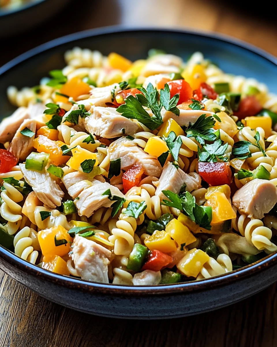 Nudel-Hähnchensalat mit Frühlingszwiebeln 22 Nudel-Hähnchensalat