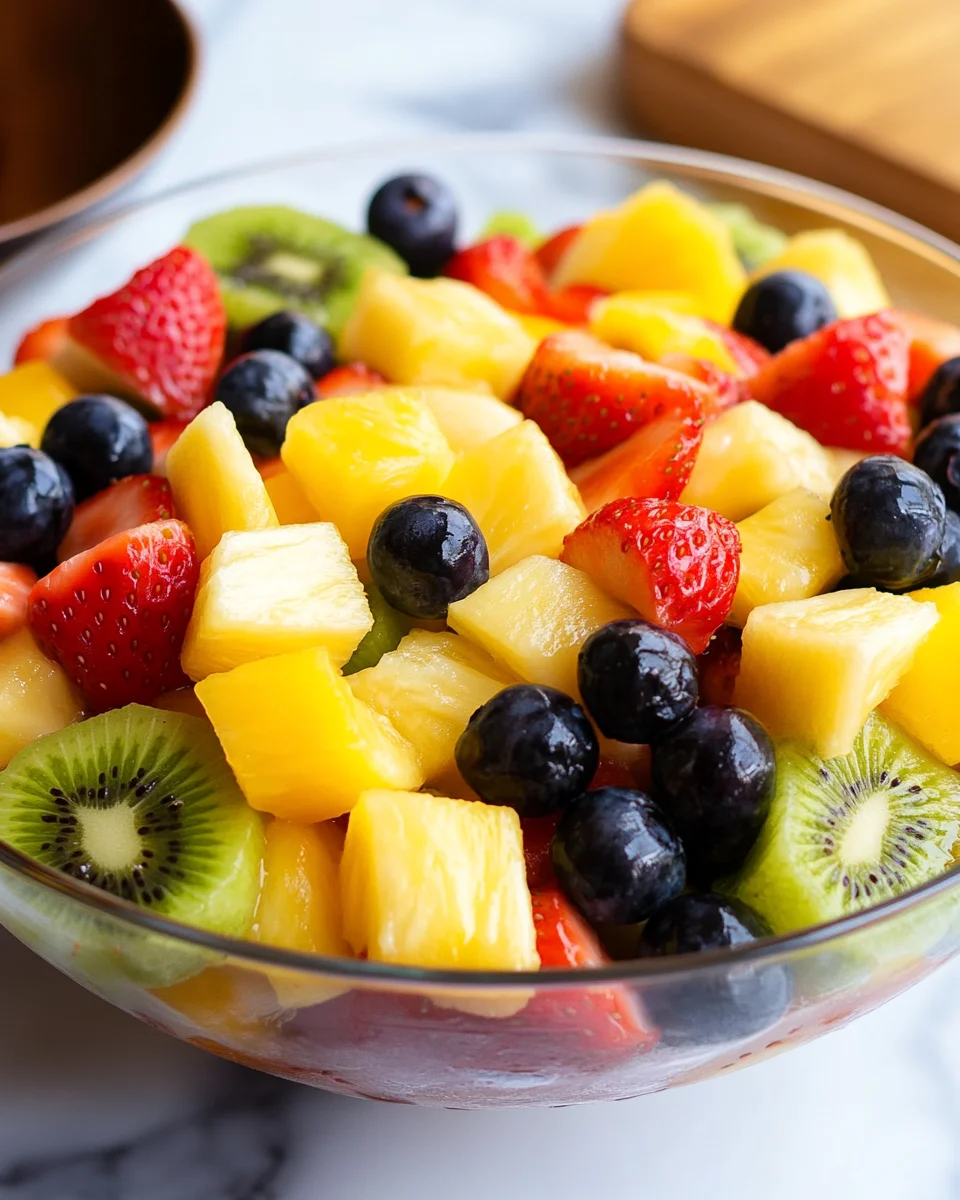 Obstsalat mit klassischem Dressing