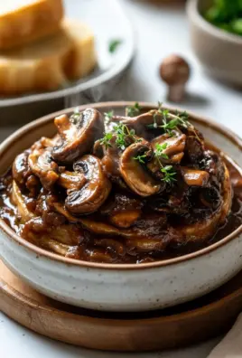 Pilzgulasch à la Bourguignonne