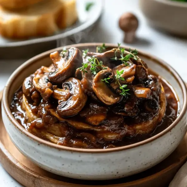Pilzgulasch à la Bourguignonne