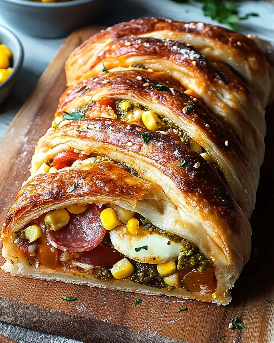 Pizza-Strudel aus fertigem Pizzateig 22 Pizza-Strudel