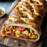 Pizza-Strudel aus fertigem Pizzateig