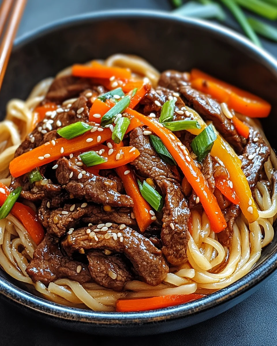 Reisnudeln mit Rindfleisch, Sojasauce und Gemüse 23 Reisnudeln