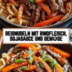 Reisnudeln mit Rindfleisch, Sojasauce und Gemüse 22 Pinterest Hidden Image