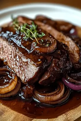 Rinderbrust in Balsamico-Zwiebelsoße 25 Rinderbrust in Balsamico-Zwiebelsoße