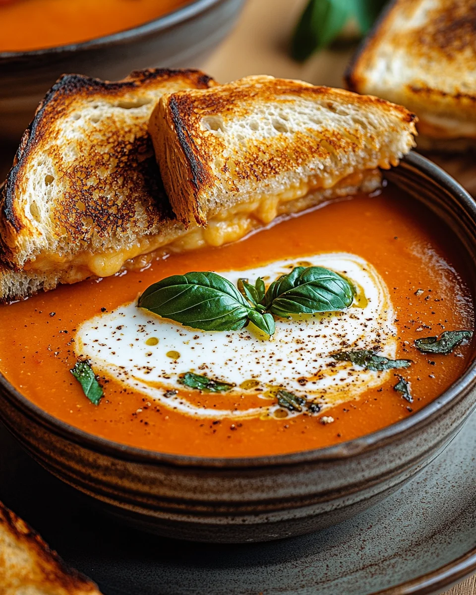 Roasted Tomato Soup with Grilled Cheese Sandwich 20 Roasted