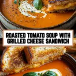 Roasted Tomato Soup with Grilled Cheese Sandwich 19 Pinterest Hidden Image
