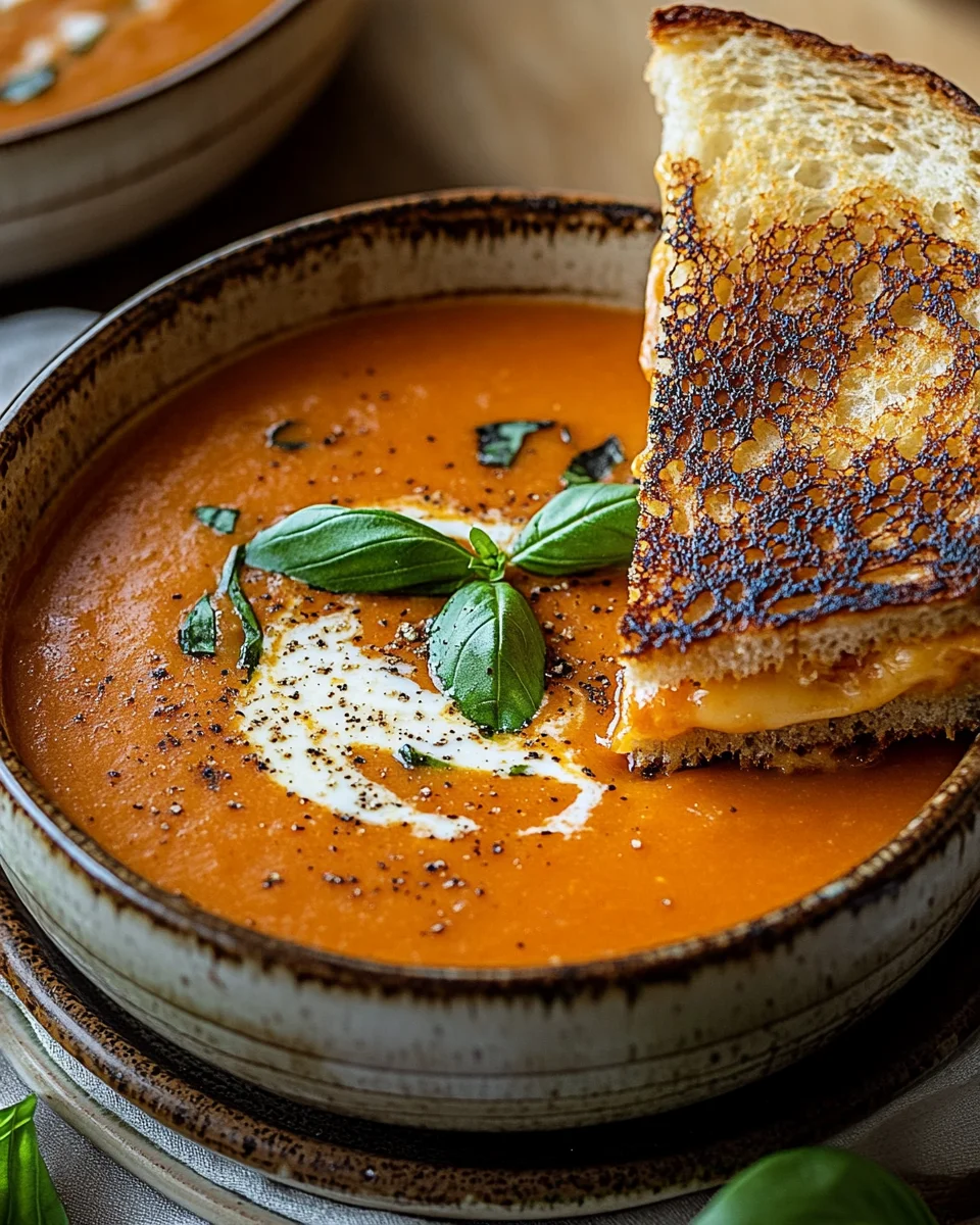 Roasted Tomato Soup with Grilled Cheese Sandwich 22 Roasted Tomato Soup with Grilled Cheese Sandwich